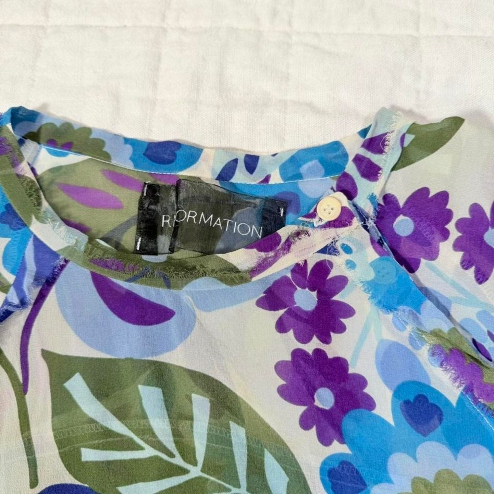 Reformation Retro Floral Babydoll Dress – Size M - Picture 5 of 8